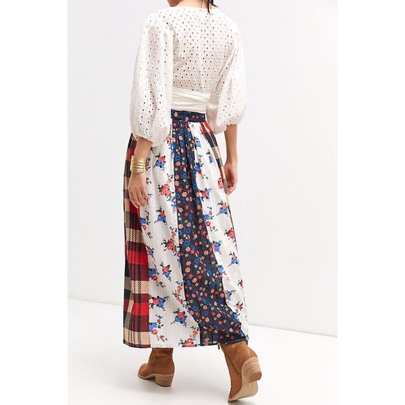 NWT ANTHROPOLOGIE LET ME BE CONTRAST MAXI SKIRT - Picture 4 of 7